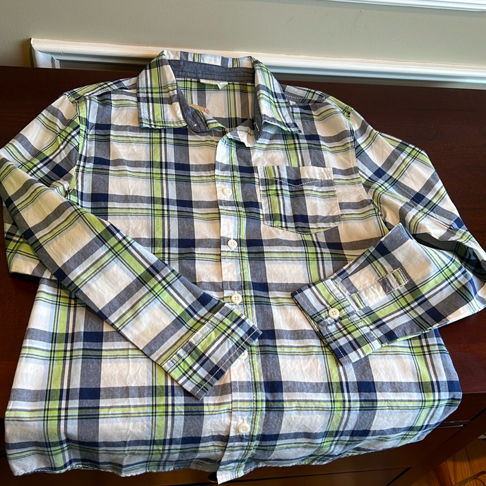 Boys plaid button up shirt
